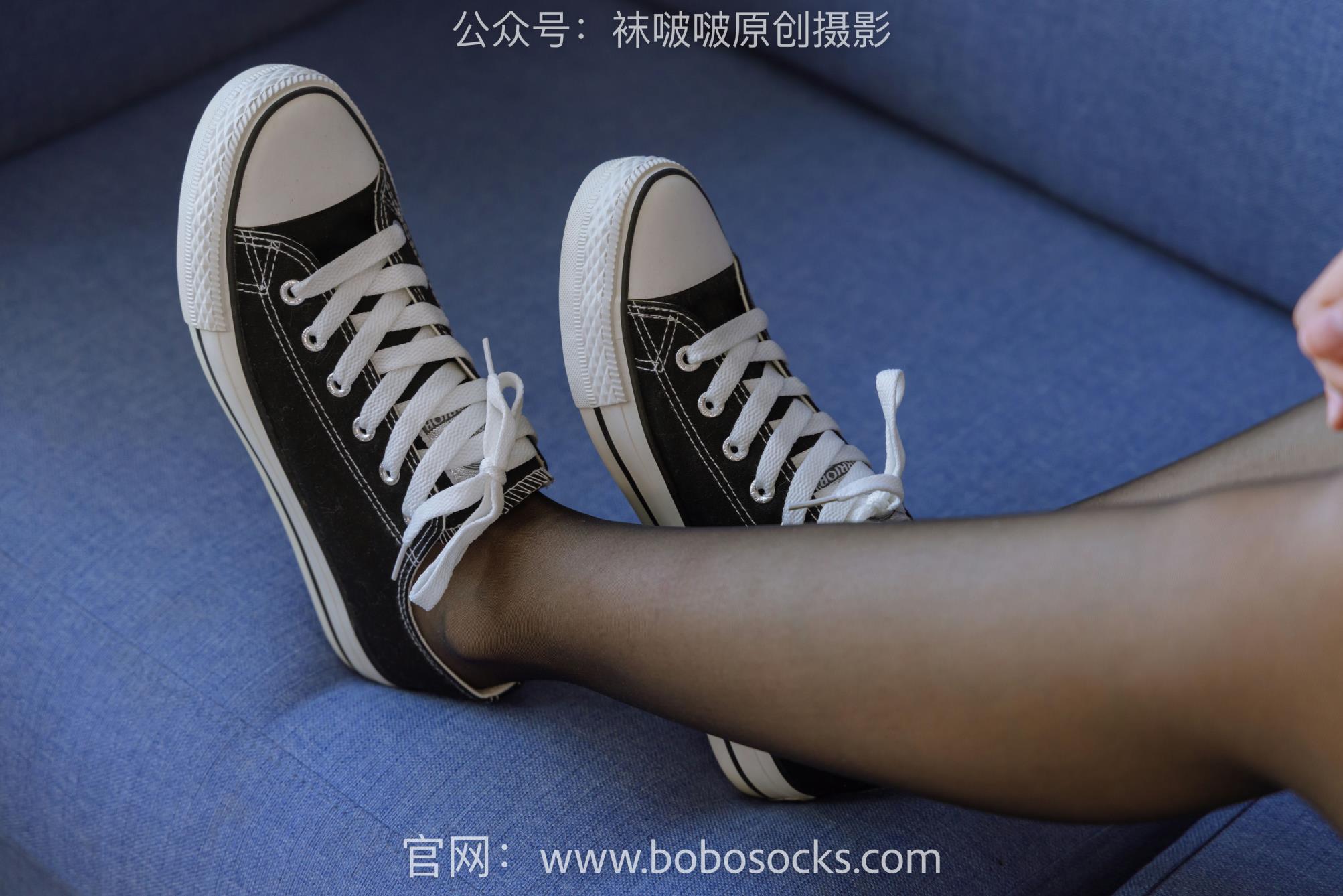 足控在线视频-BoBoSocks袜啵啵-NO.144小安-板鞋、黑丝（脚尖微加固款）、部分戴面纱