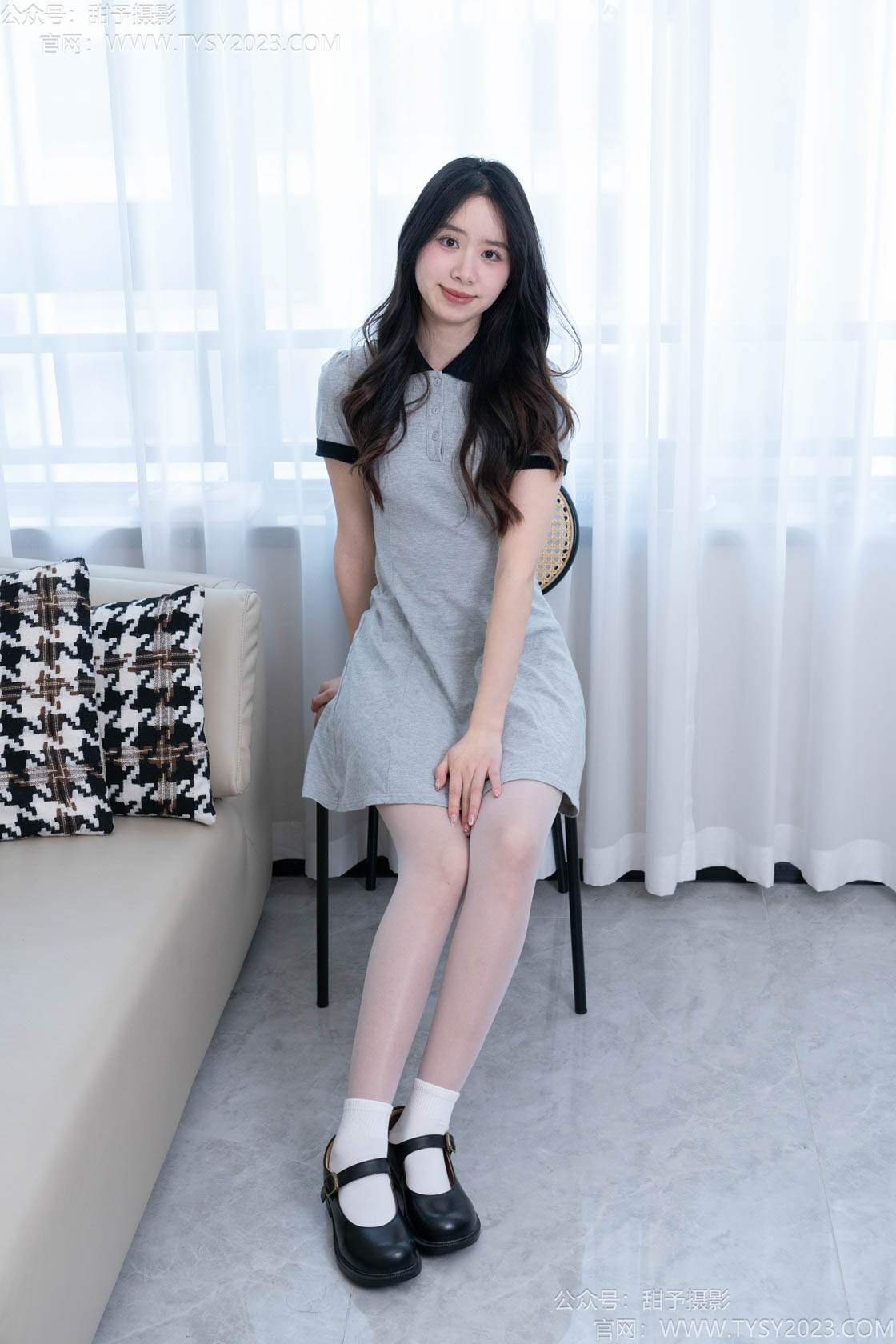 甜予摄影 - NO.212期 《知知》 平底鞋，白棉袜，白丝[脚尖加固]