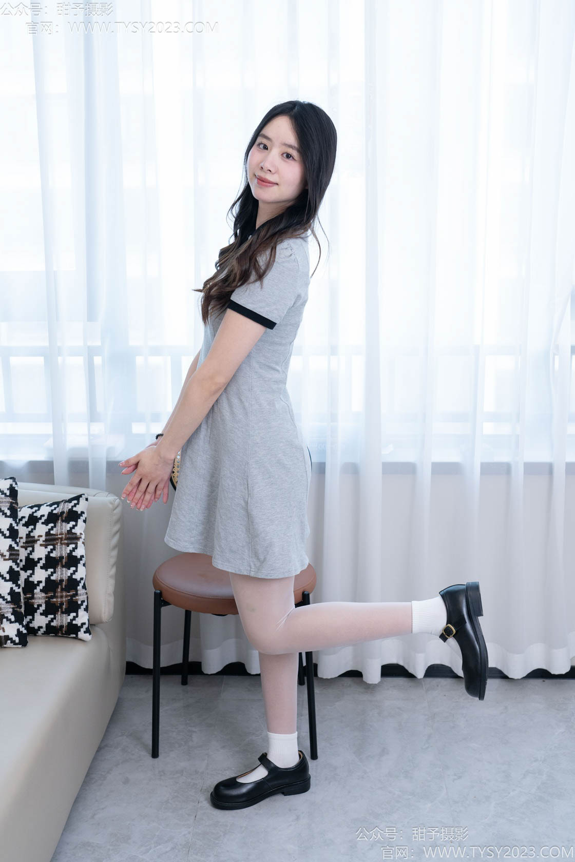 甜予摄影 - NO.212期 《知知》 平底鞋，白棉袜，白丝[脚尖加固]