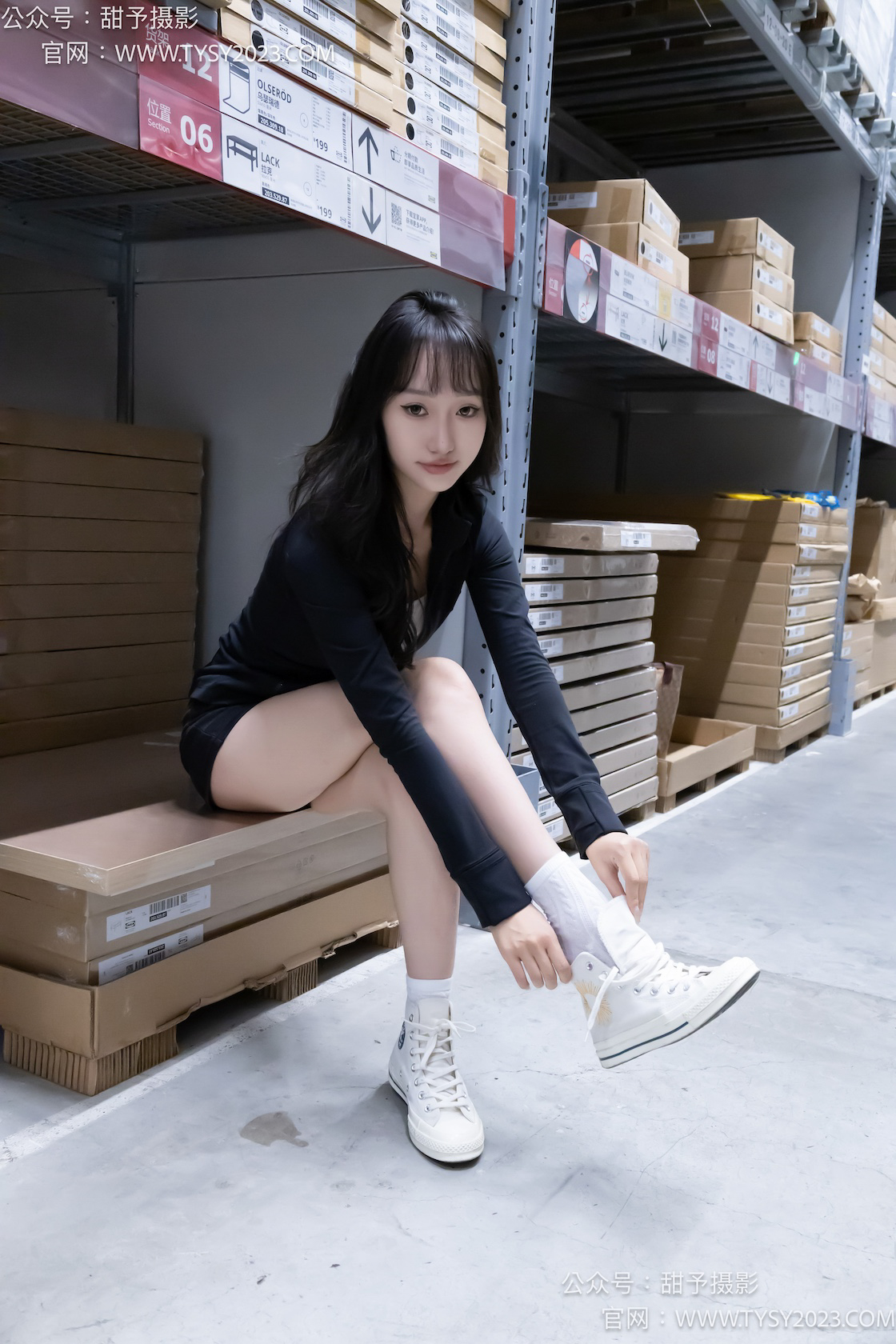 甜予摄影 - NO.262期 《婉婉》 帆布鞋，白棉袜，裸足