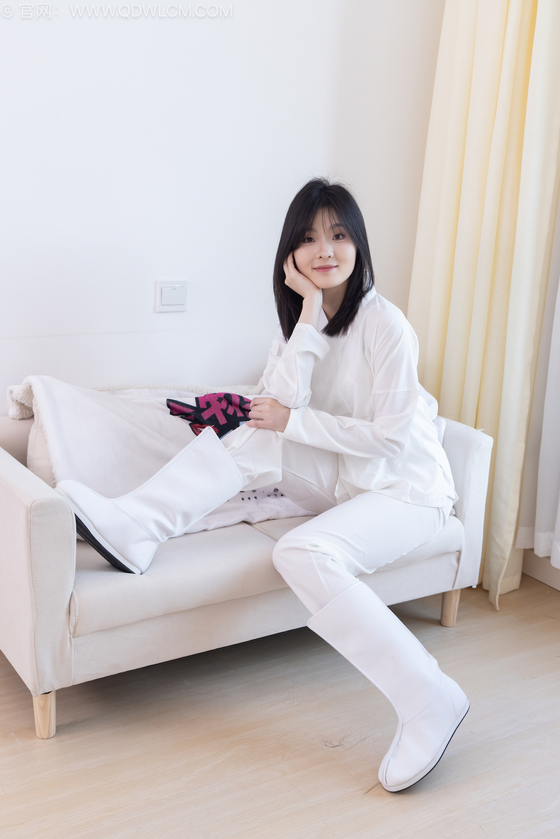 物恋传媒 - NO.2551期 《青柠》 古风长靴，薄肉丝[脚尖加固款]，物恋传媒，物恋摄影映画