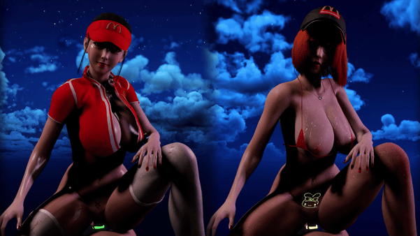 [3D]骑乘挑战麦当劳姐妹+八尺夫人+侍奉姬 2V/1.7G [PIKPAK/FM] [-]