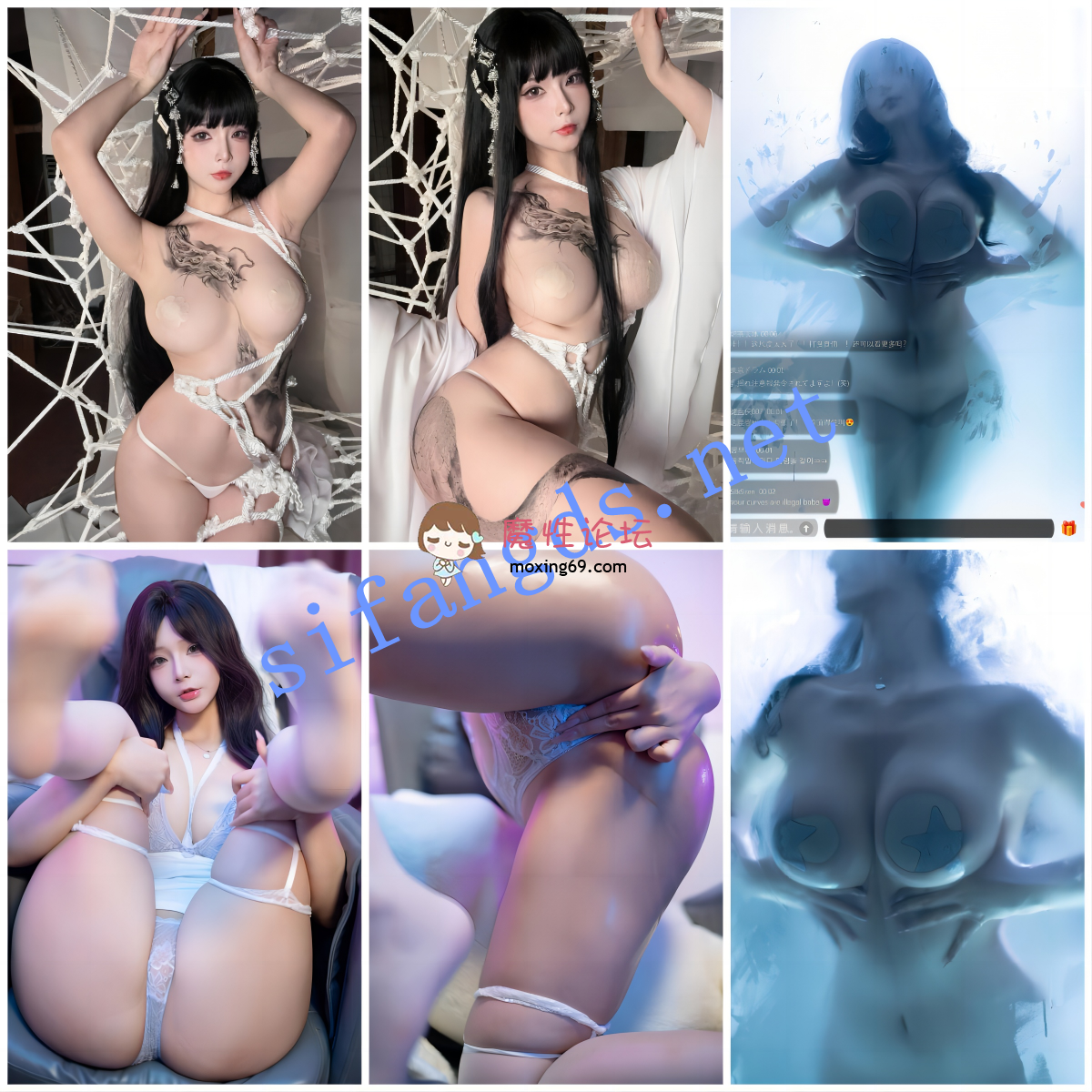 《COS女神 yuuhui玉汇》大尺度写真视图 巨乳肥臀丁字勒逼 [-]
