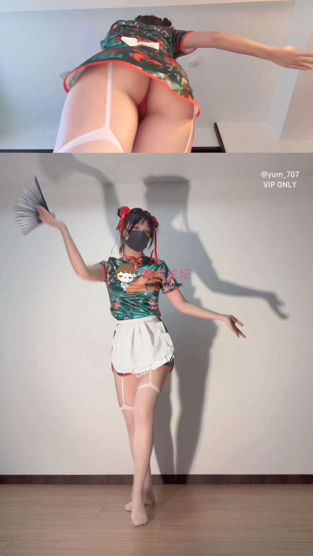 推特露脸福利姬！艺校活泼美女《玉米yum_707》新年付费特辑，抖音风双视角裸舞[1v1.3G百度盘] [-]