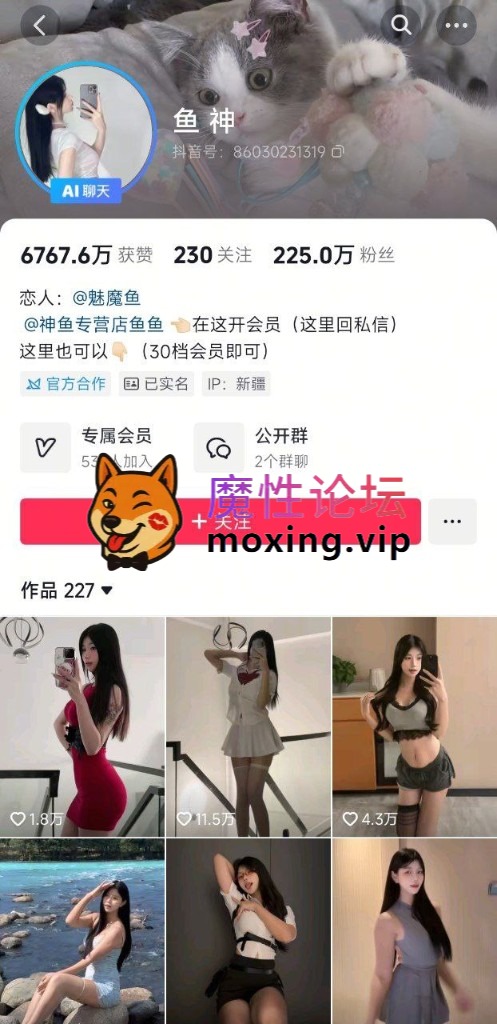 [度盘]抖音225万粉丝网红《鱼神》付费视频流出车内跳弹自慰 无毛白虎（288元） [-]