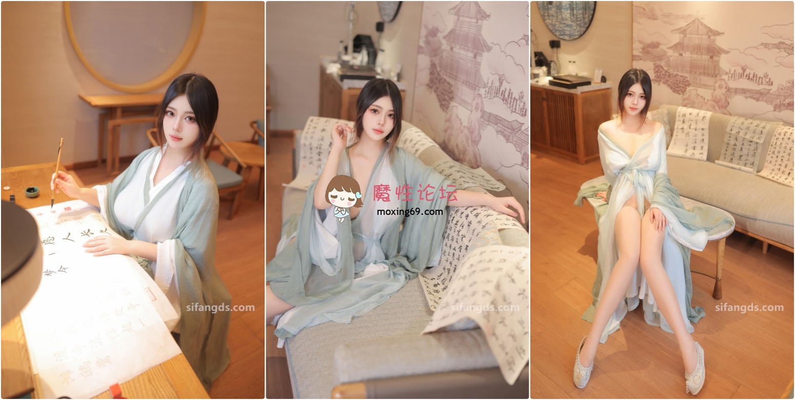 『蛋蛋宝』绿色汉服 自慰福利，顶级白富美魔鬼身材温柔反差女神 这样的尤物谁受得了[4V+2.1G]夸克 [-]