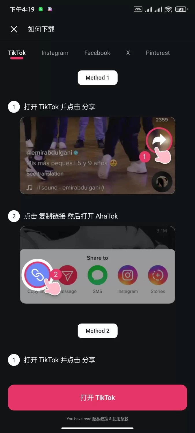 Tk下载器 Snaptik [1-20m]