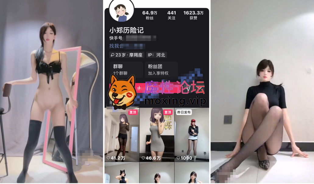❤️《快手福利》知名擦边网红《小郑历险记》光屁股裸舞《1V/220M》 [几V多大-]