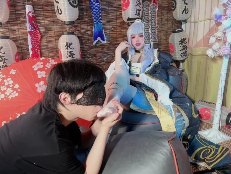 原神cos，神里绫华の闯关奖励，用足交好好犒劳旅行者❤️ [1v-807mb]