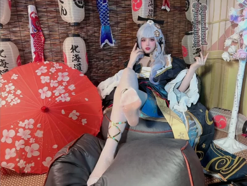 原神cos，神里绫华の闯关奖励，用足交好好犒劳旅行者❤️ [1v-807mb]