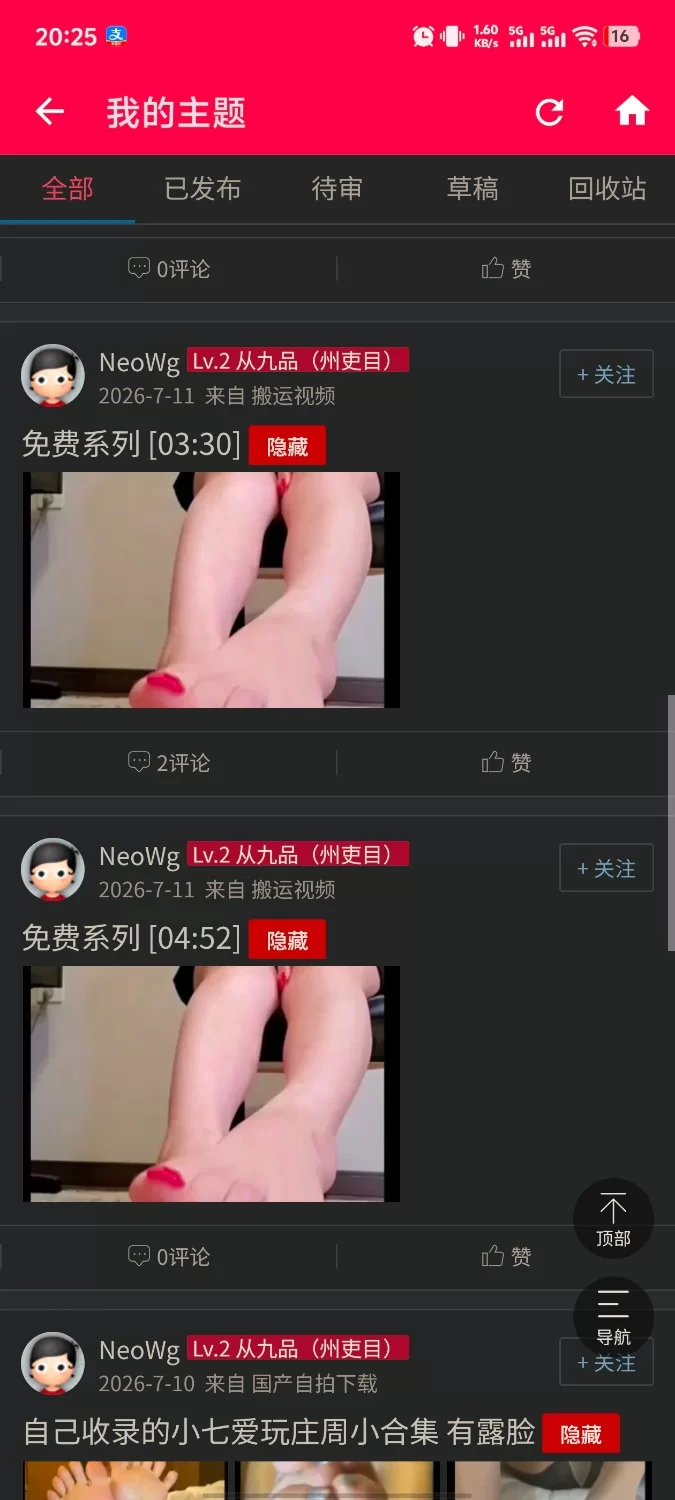 脚的一些小视频 [nv-2GB]