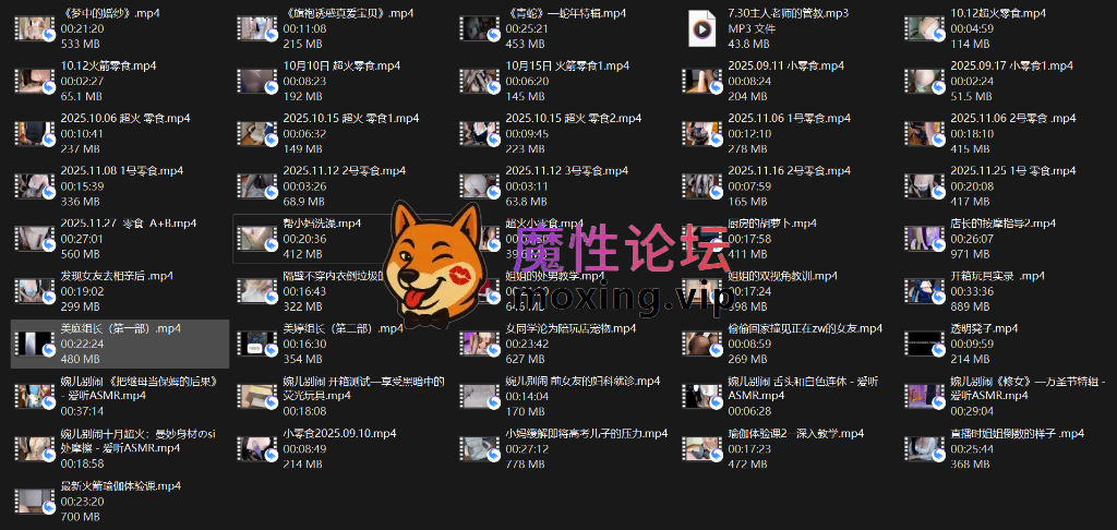 [夸克]《ASMR》精选 婉儿别闹小零食 ASMR视频小合集  《45V 16G 平均15min》《夸克》 [-]