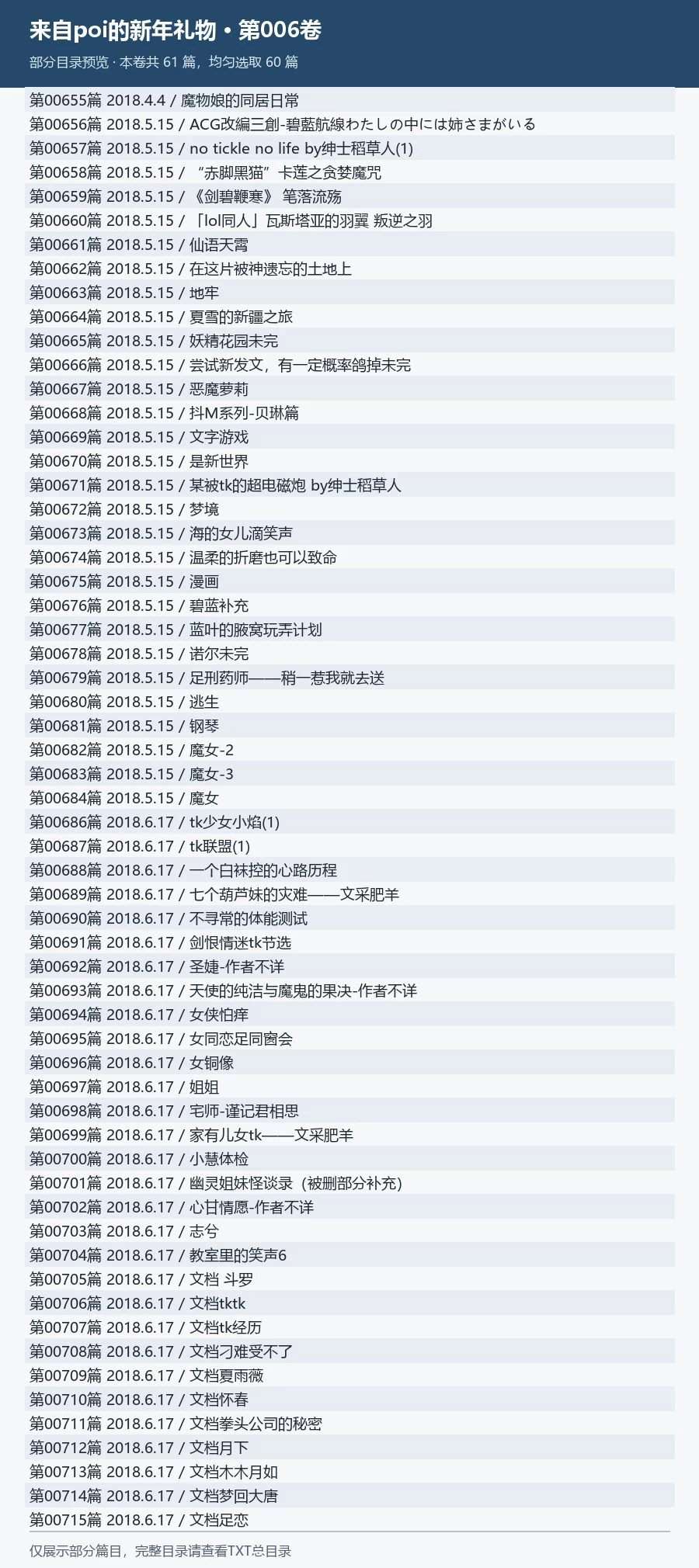 《TK故事吧历年文章合集》poi整理[1100篇/10卷TXT] [-880mb]